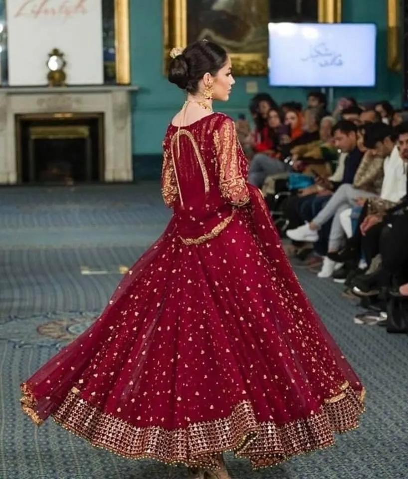 Traditional Mughal Touch Farshi Bridal dress 2019 # B1950