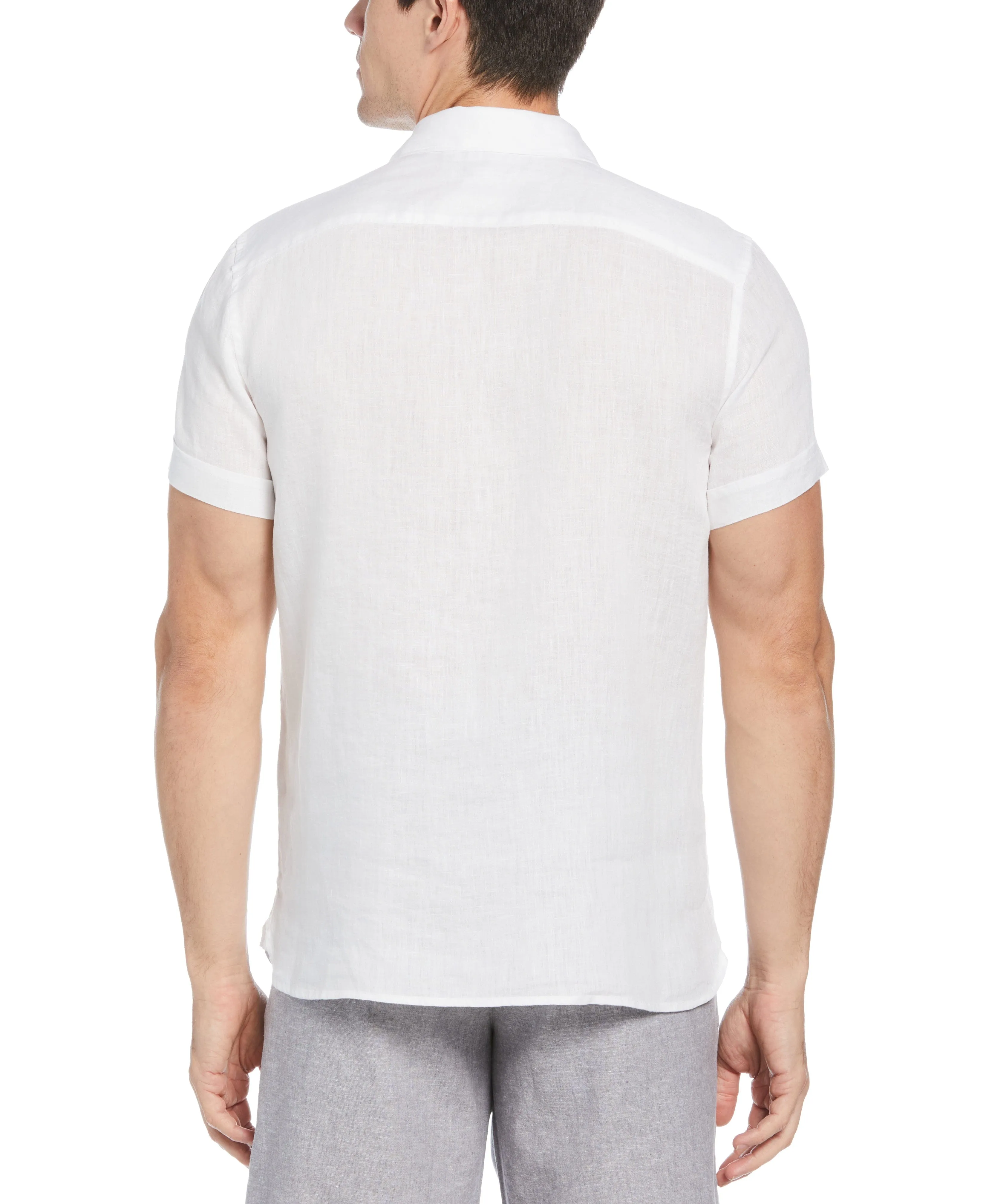 Untucked Solid Linen Shirt