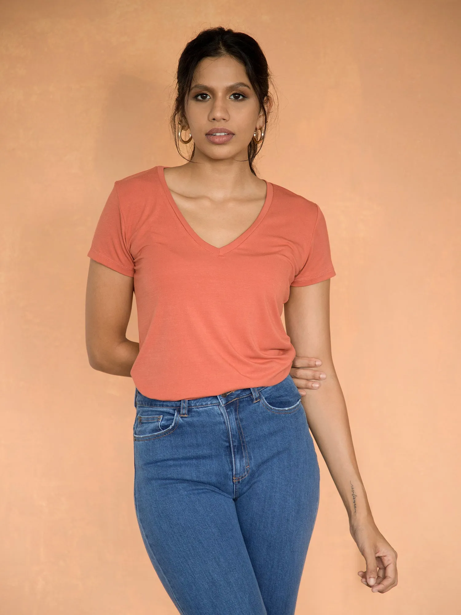 V- Neck Basic T-Shirt