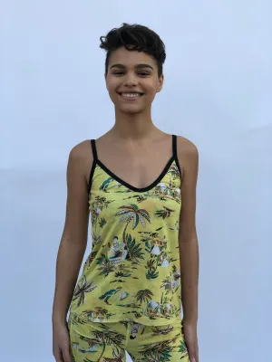 V NECK SPAGHETTI STRAP TO TAHITIAN LOVE/GONE BANANAS