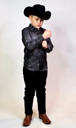 Víctor Black Dress Shirt