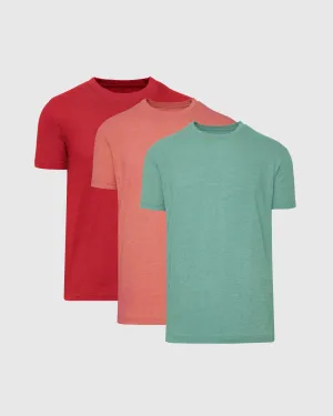 Vibrant Heather Short Sleeve Classic Crew 3-Pack