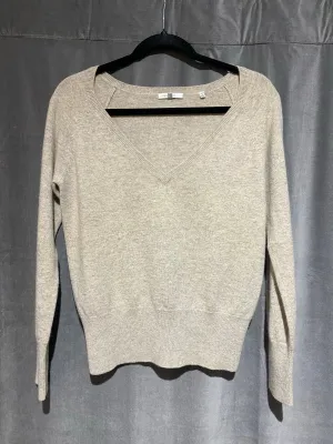 VInce Long Sleeve Cropped V Neck Sweater