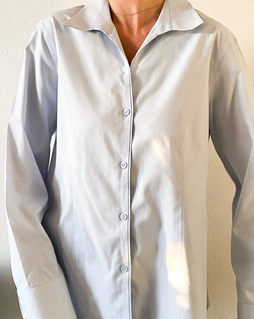 Vintage Light Blue Button Collar Shirt