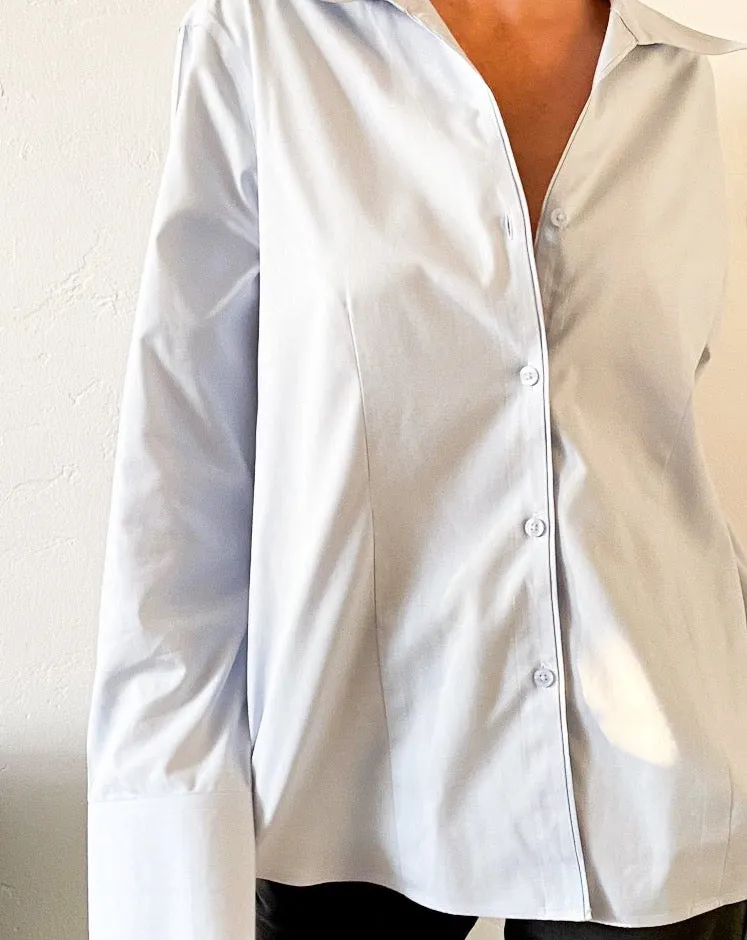 Vintage Light Blue Button Collar Shirt