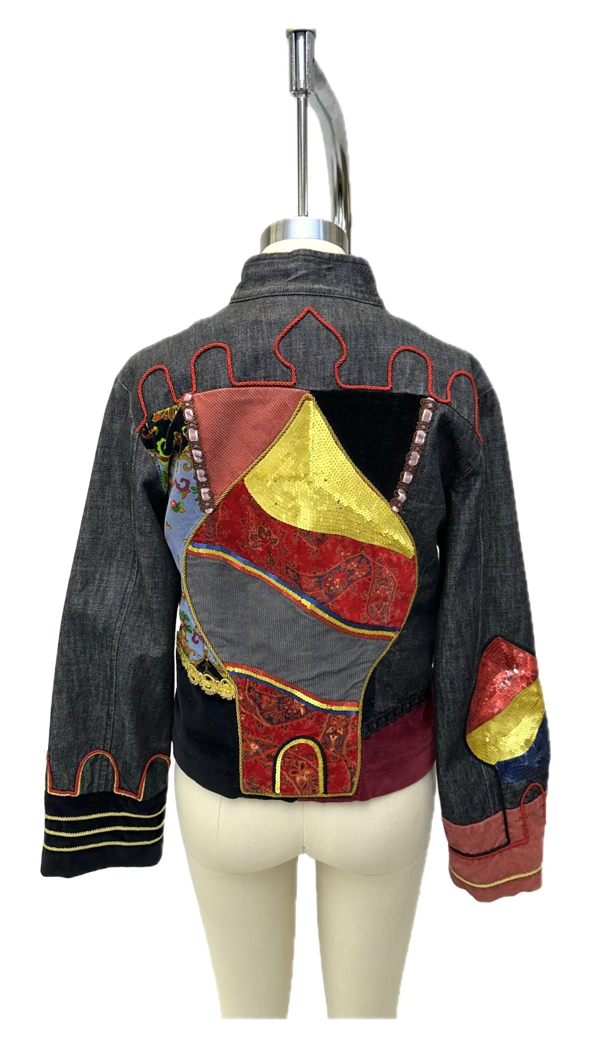 Voyage Passion Denim & Velvet Patchwork Jacket