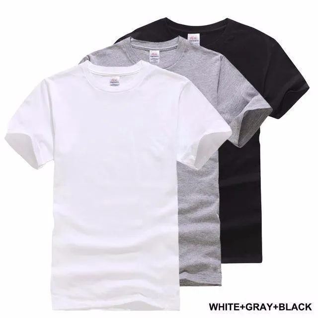 West Louis™ Solid Cotton Classical Men T Shirts