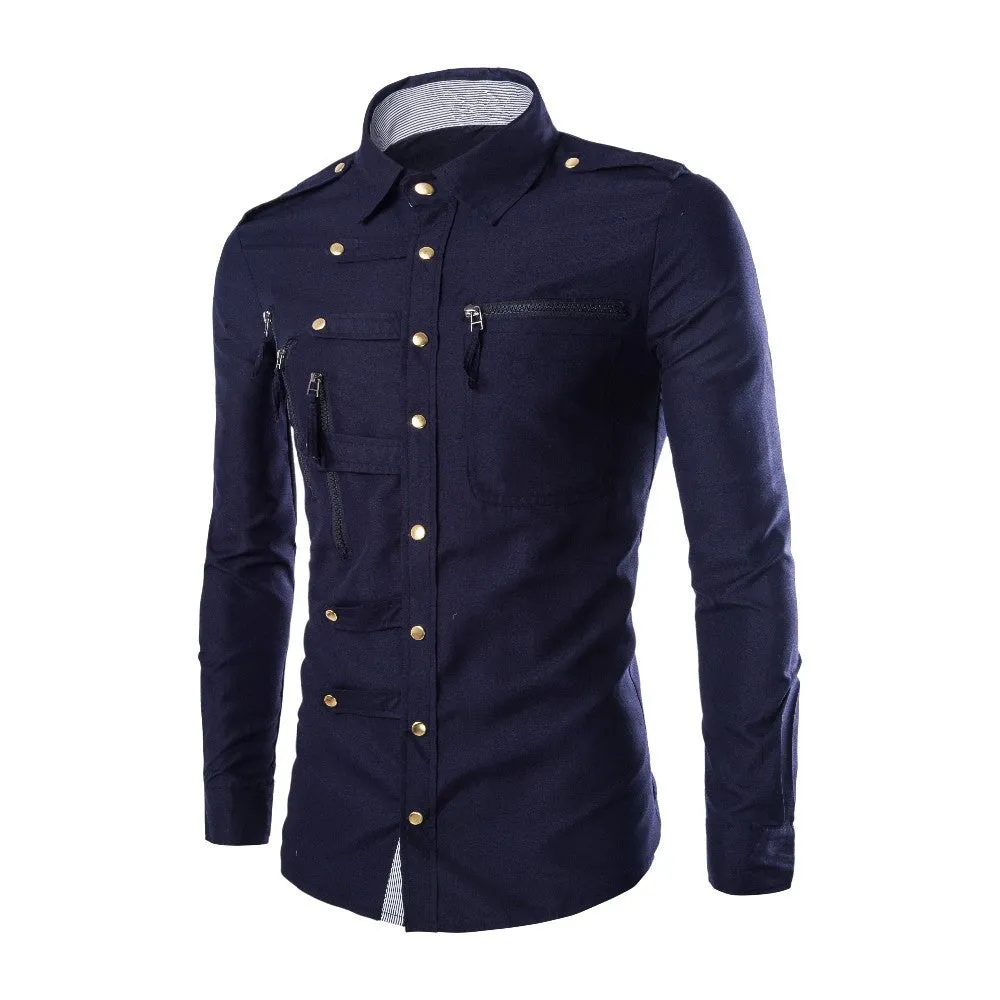West Louis™ Zipper Pocket Style Shirt