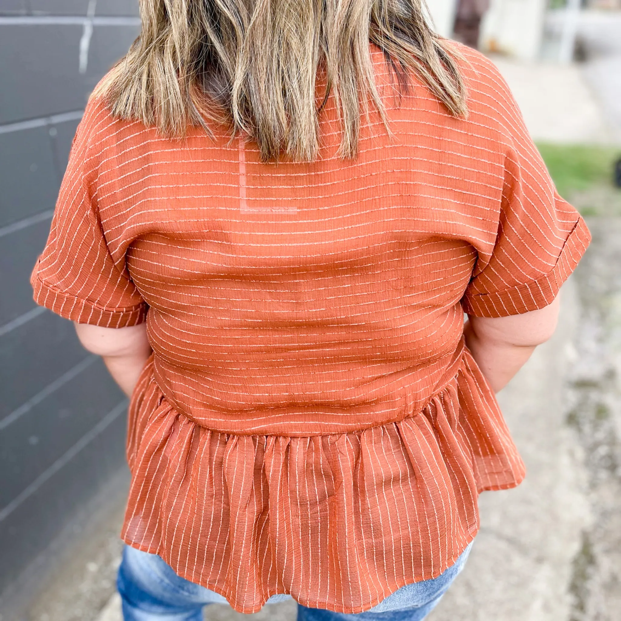Whisk Me Away Copper Babydoll Top