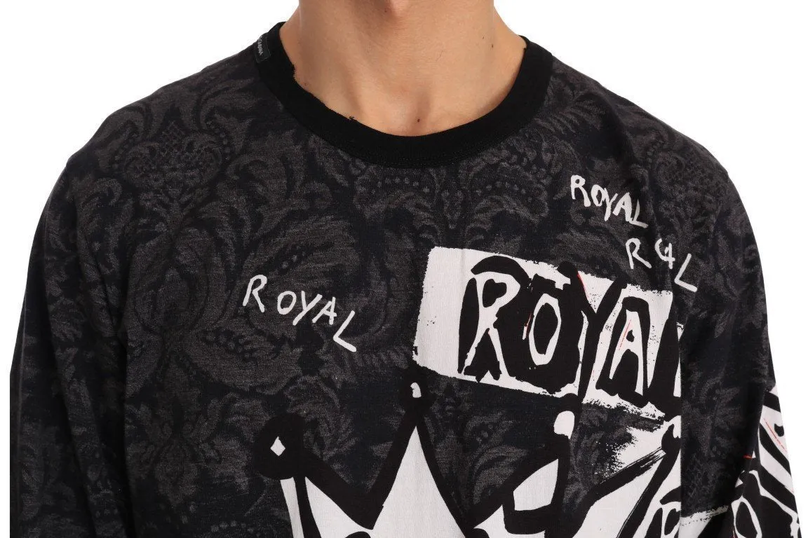 White Black Cotton T-Shirt