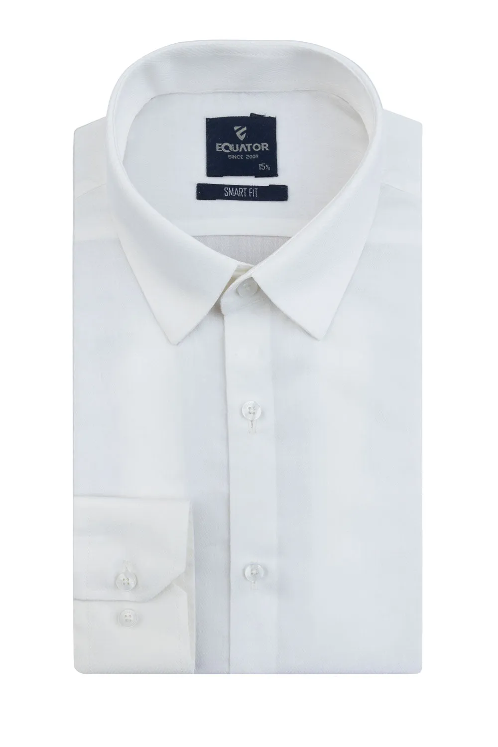 White Cotton Formal Shirt