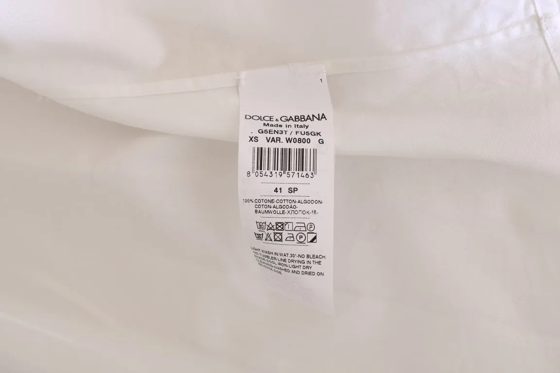 White Cotton Slim Fit Shirt