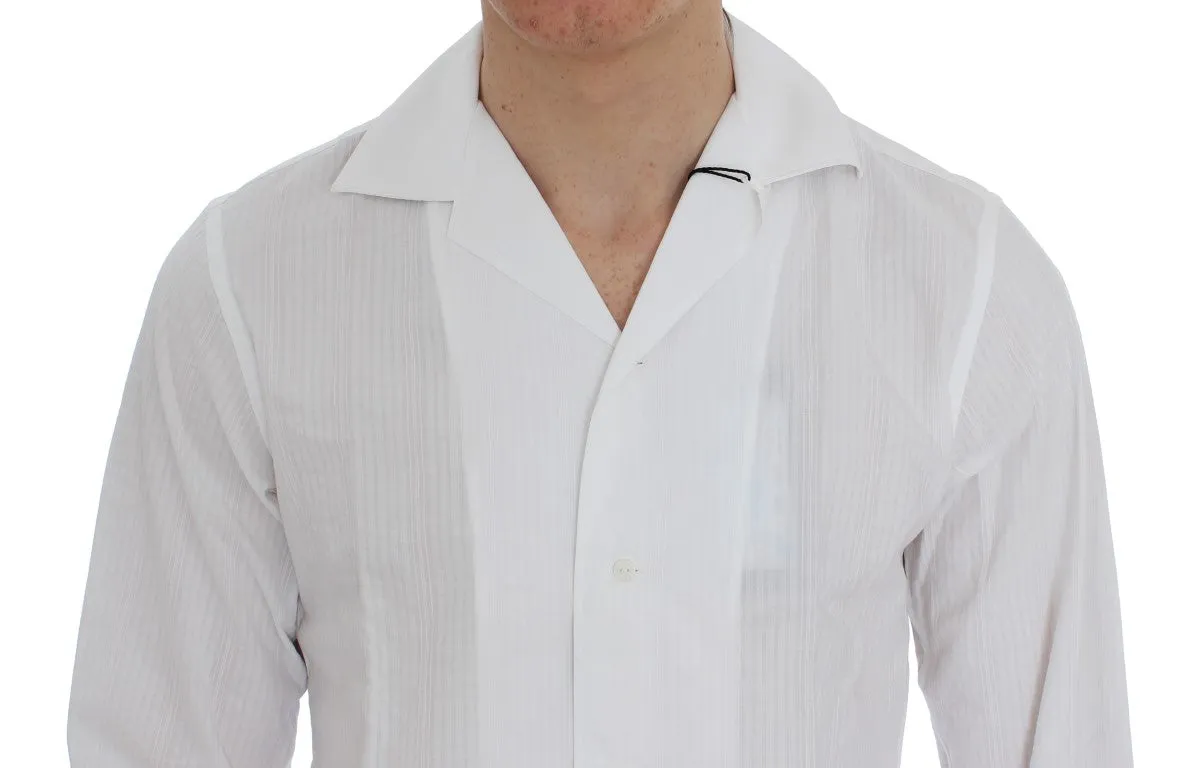 White Striped Spread Formal Shirt