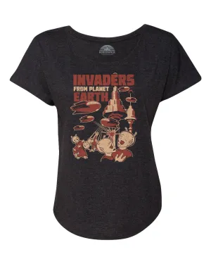 Women's Invaders From Earth Scoop Neck T-Shirt