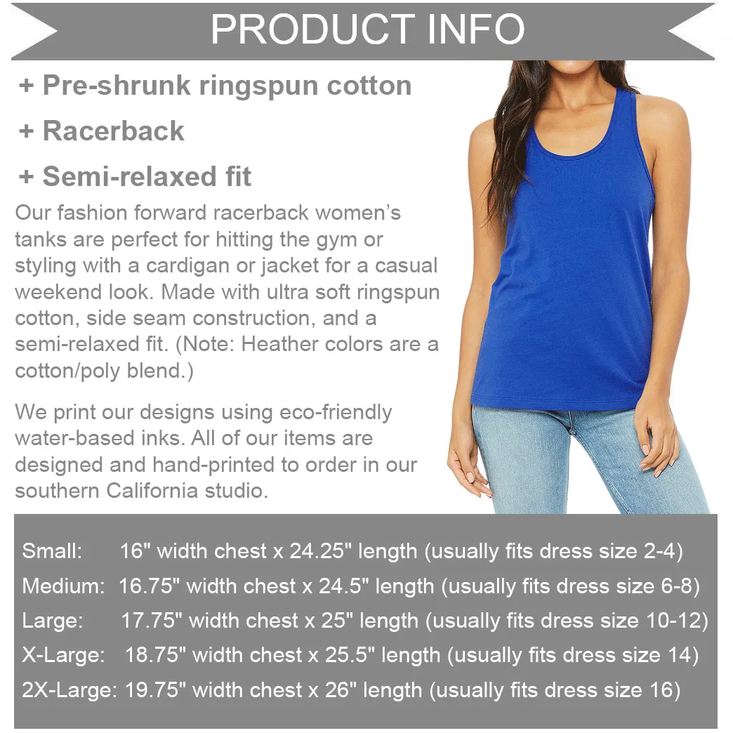Women's Psychedelic Travel Bureau Racerback Tank Top