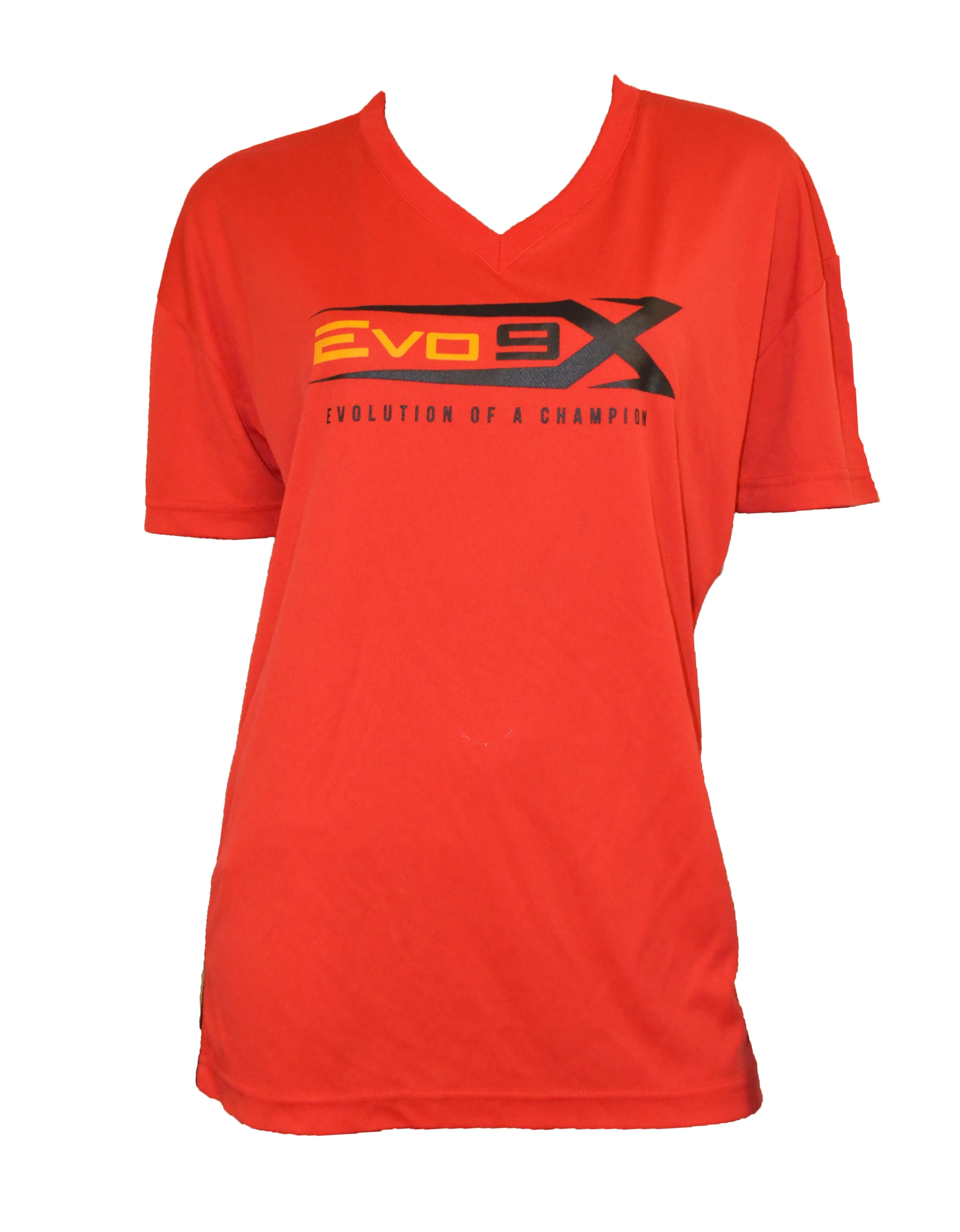 WOMENS RED EVO LOGO WHITE STRIPE SHIRT CLEARANCE