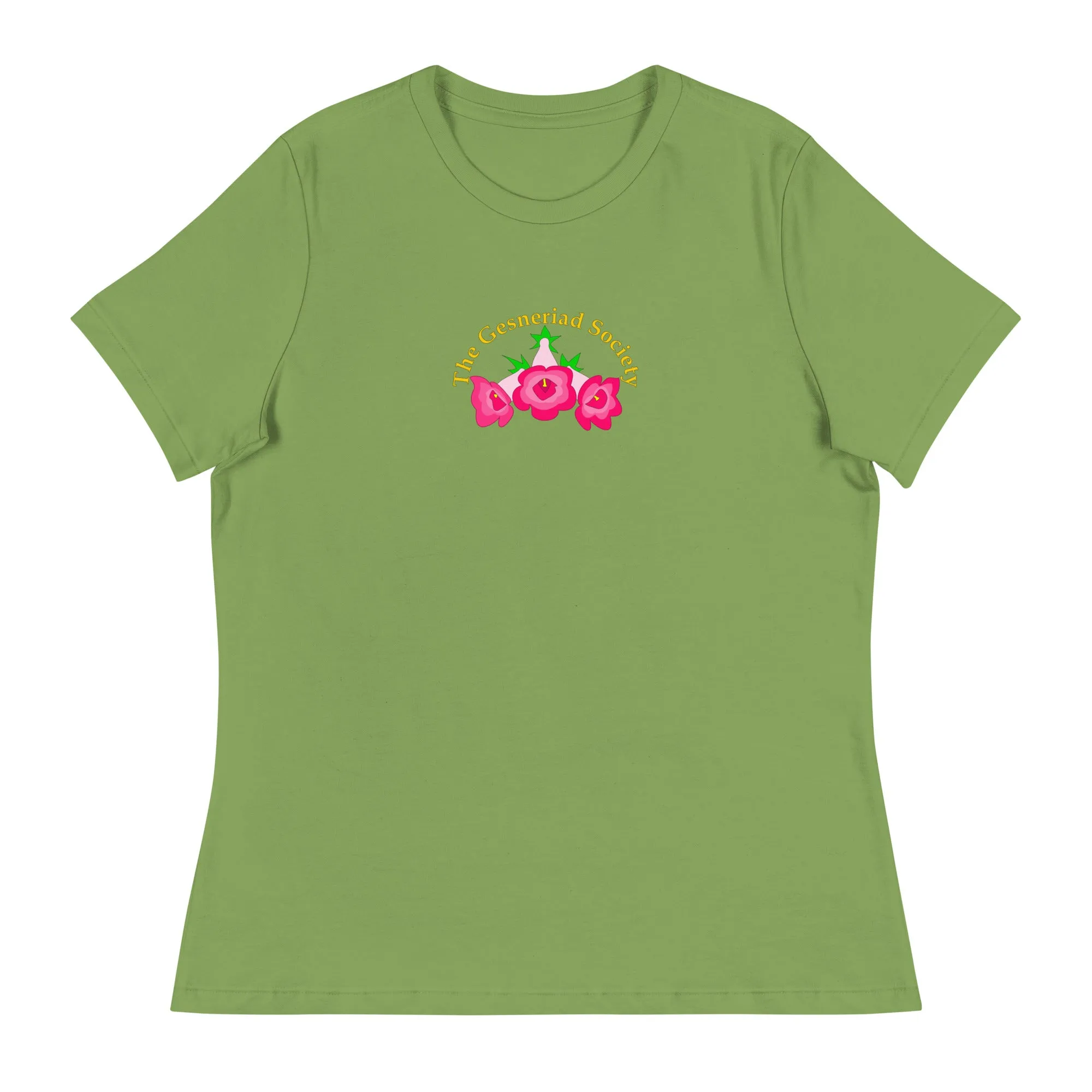 Women's short sleeve t-shirt with printed Sinningia speciosa (Relaxed fit)