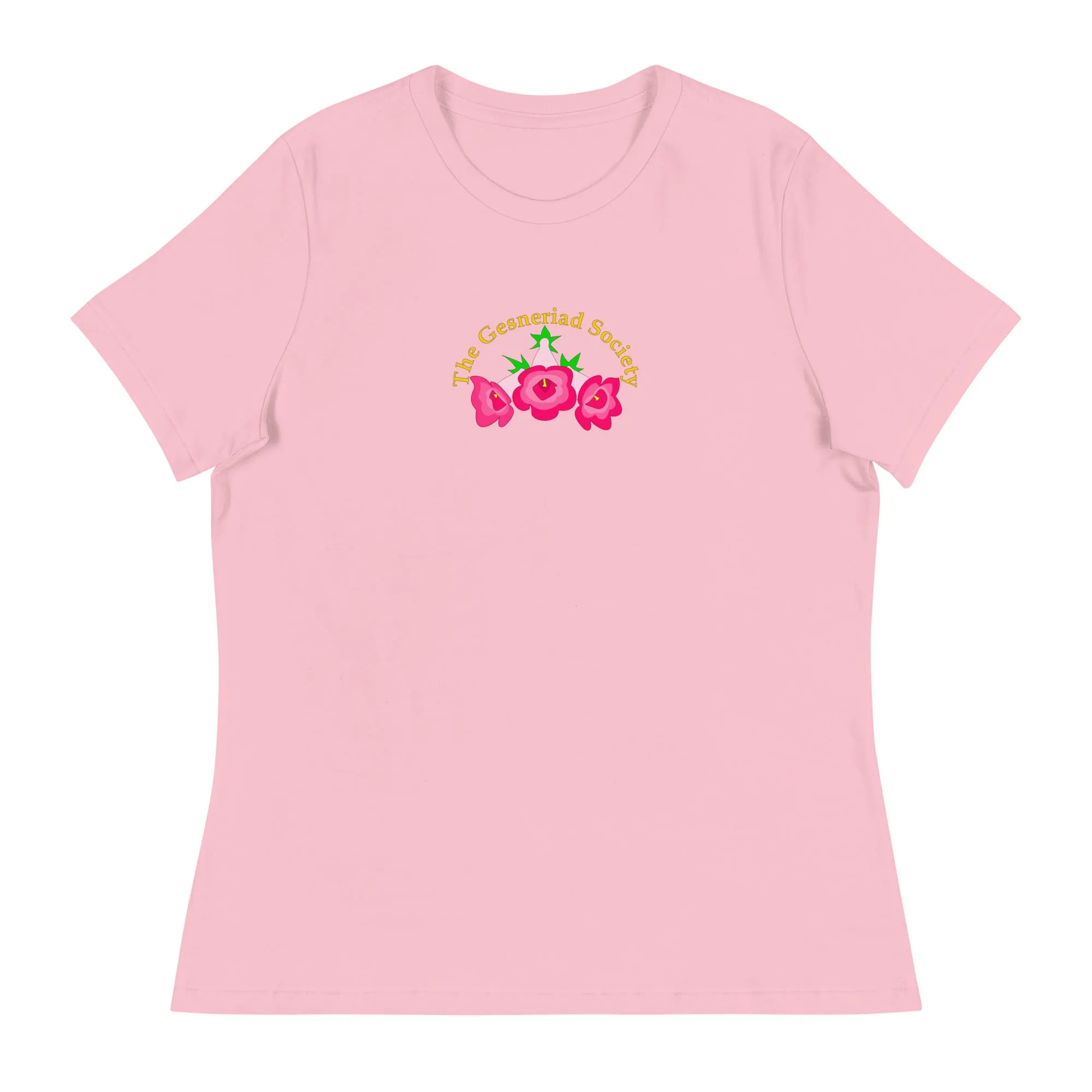 Women's short sleeve t-shirt with printed Sinningia speciosa (Relaxed fit)