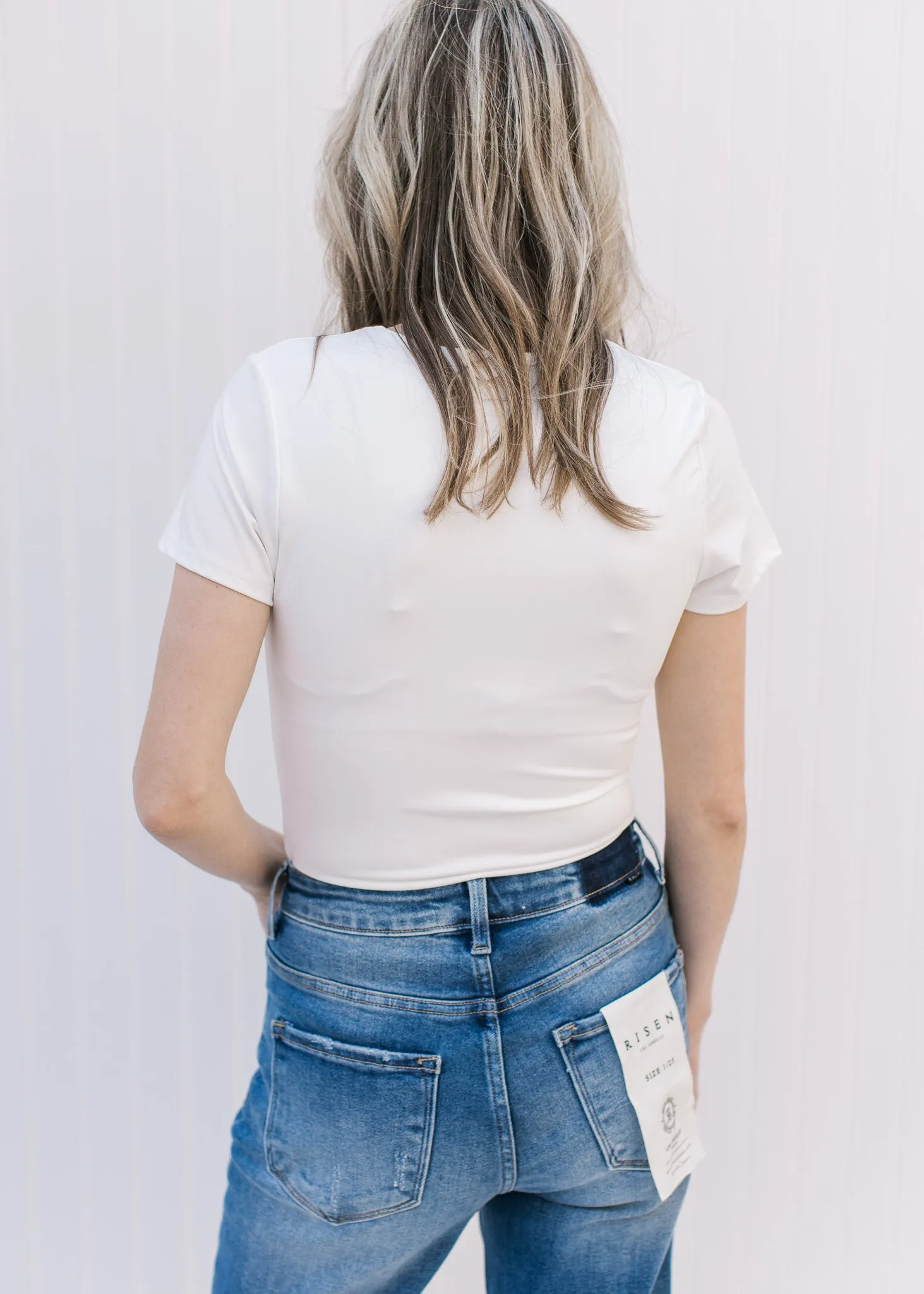 X Ivory Lined SS Bodysuit