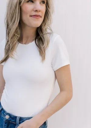 X Ivory Lined SS Bodysuit