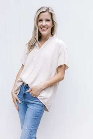 X Pleats and Ruffle Top